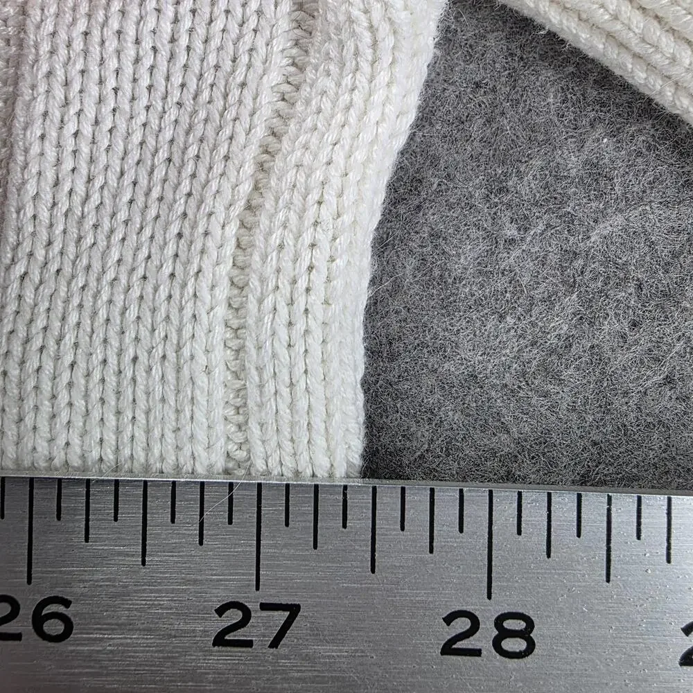 Michael Michael Kors Sweater Womens 2XL Ivory Cable Knit V-Neck Short Sleeve